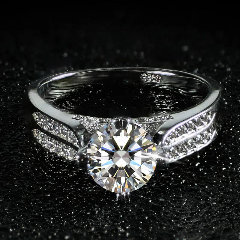 Оригинальный 925 стерлингового серебра обручальное кольцо для женщин кубического