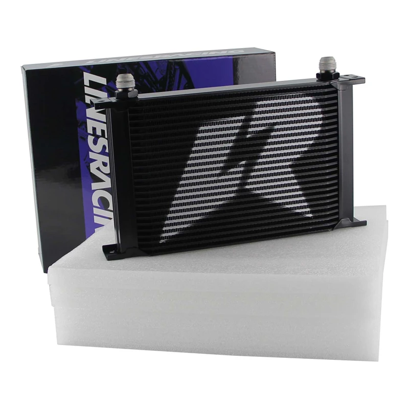 

LINESRACING UNIVERSAL 25ROW AN-10AN двигатель гоночный масляный радиатор черный/серебристый