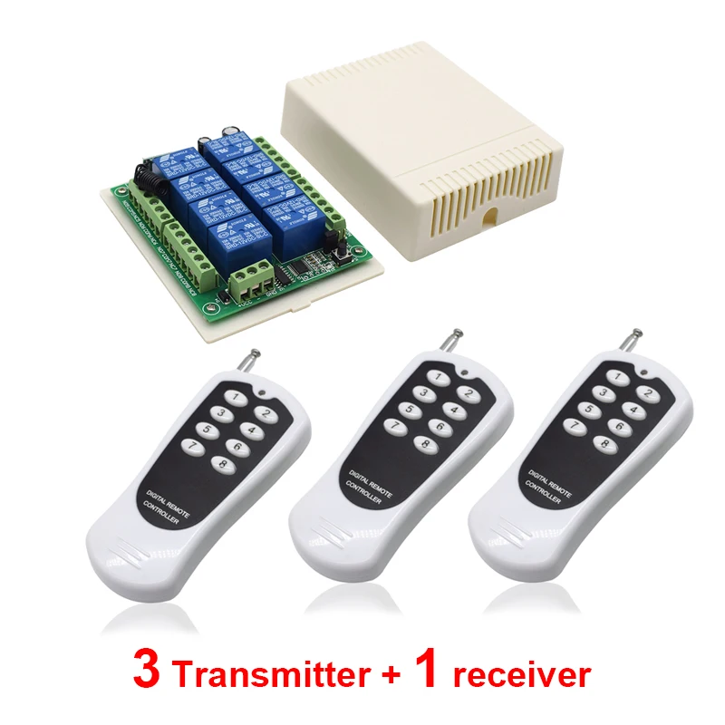 Беспроводной пульт дистанционного управления 433 МГц 24 В постоянного тока 8
