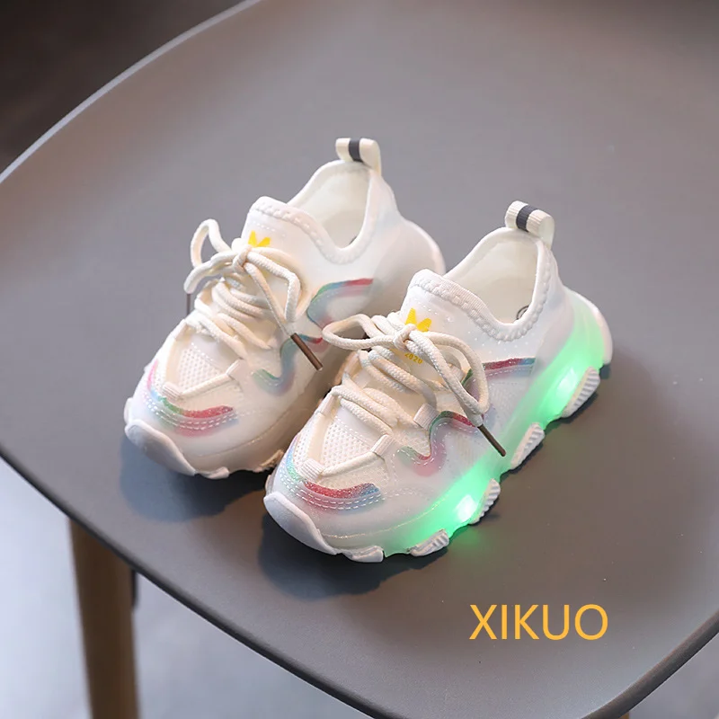 

Spring and Autumn Children's Elastic Fabric Breathable Lighting Casual Shoes