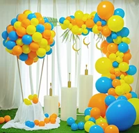 diy party balloon garland kit 126 pcs yellow orange and blue balloon arch kit wedding birthday graduation anniversary decoration