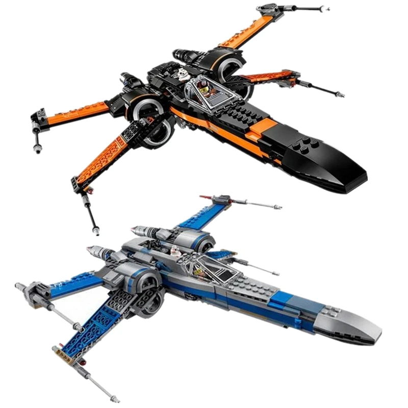 in stock Star Plan The Space  Resistance X-wing Fighter   Poe's X Tie Fighter Lepining Building Blocks Toy