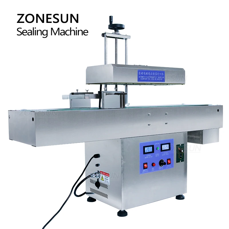 

ZONESUN LTF-1800 Automatic Aluminum Foil Sealing Machine Round Plastic Glass Medical Bottle Lid Capping Machine Sealer 20-180mm