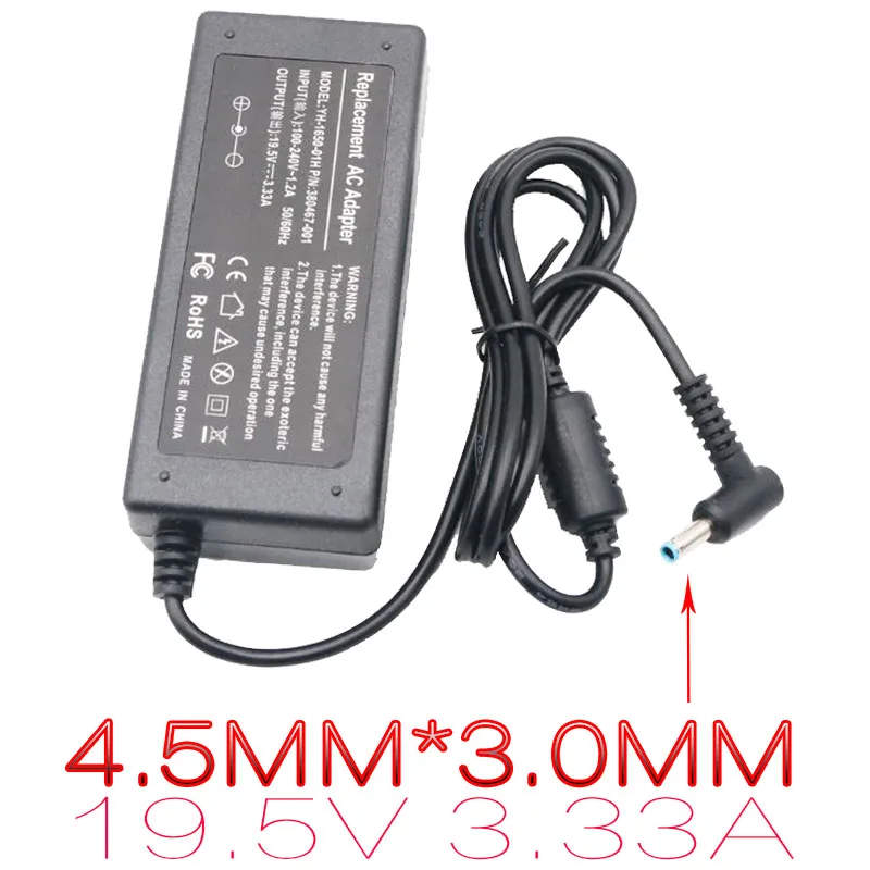19 5 V 3.33A блок питания для ноутбука hp Envy 14K00TX Pavilion 15 e000si адаптер Envy14 E027TX зарядное