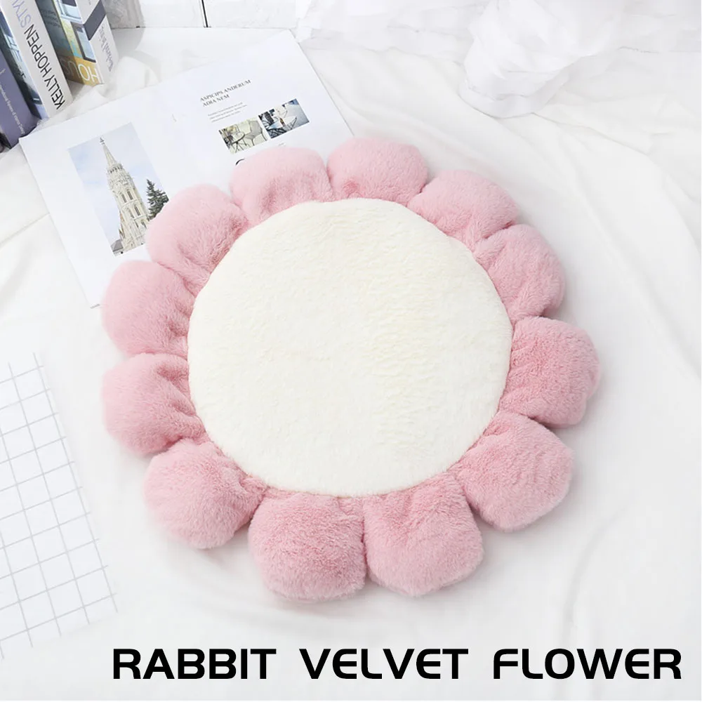 Кролик бархат с цветочным узором коврик для кота собаки Ins милая собака кровать