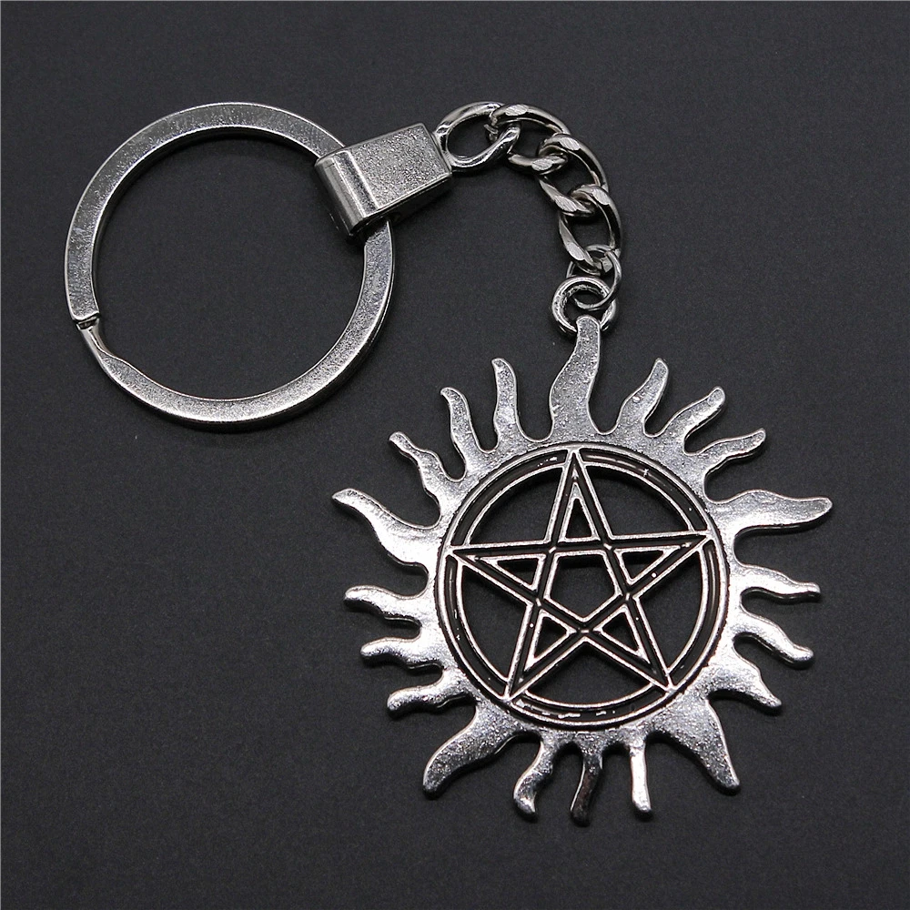 Цепочка для ключей мужчин и женщин модный брелок серебряного цвета в античном