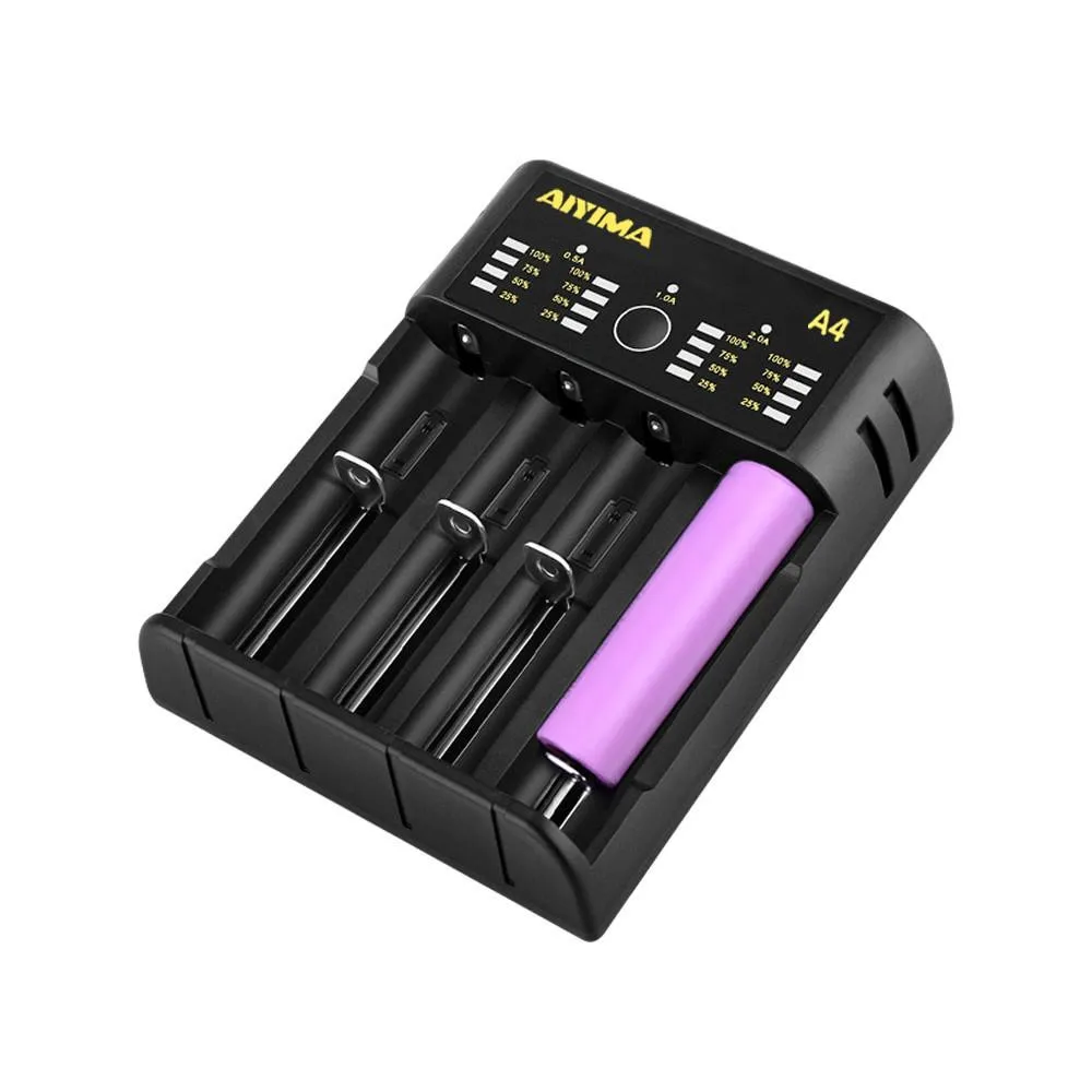 Универсальное 18650 USB зарядное устройство 4 слота AA AAA Li ion 21700 26650 интеллектуальная