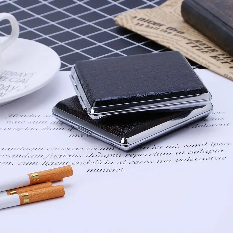 

Кожаный чехол для сигарет, персонализированный креативный 20 палочек с резиновой лентой в подарочной коробке