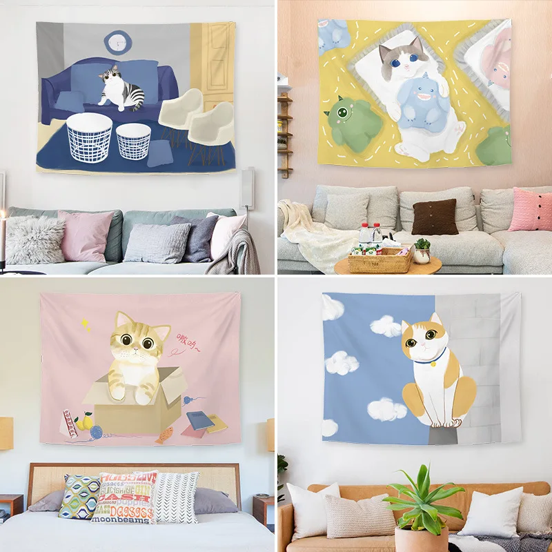 

Cute Decoration For Bedroom Wall Tapestry Kawaii Room Decor Background Clothes Home Decoration Accessories Tapestry Aesthetic
