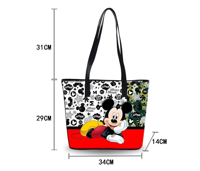 Сумки Disney Mickey mouse женская сумка через плечо с мультипликационным принтом Большая