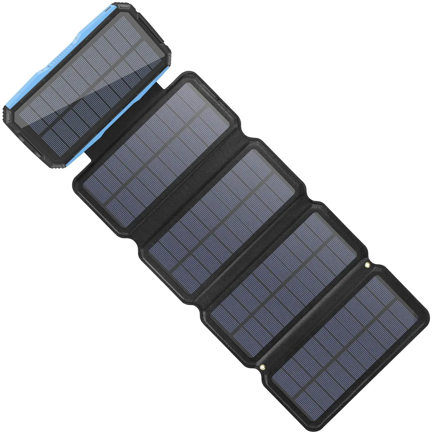 

Solar Charger 26800mAh PD Portable Power Bank 5 Panels 7.5W High Efficiency With Ultra Bright 60-LED Panel Light and Flashlight