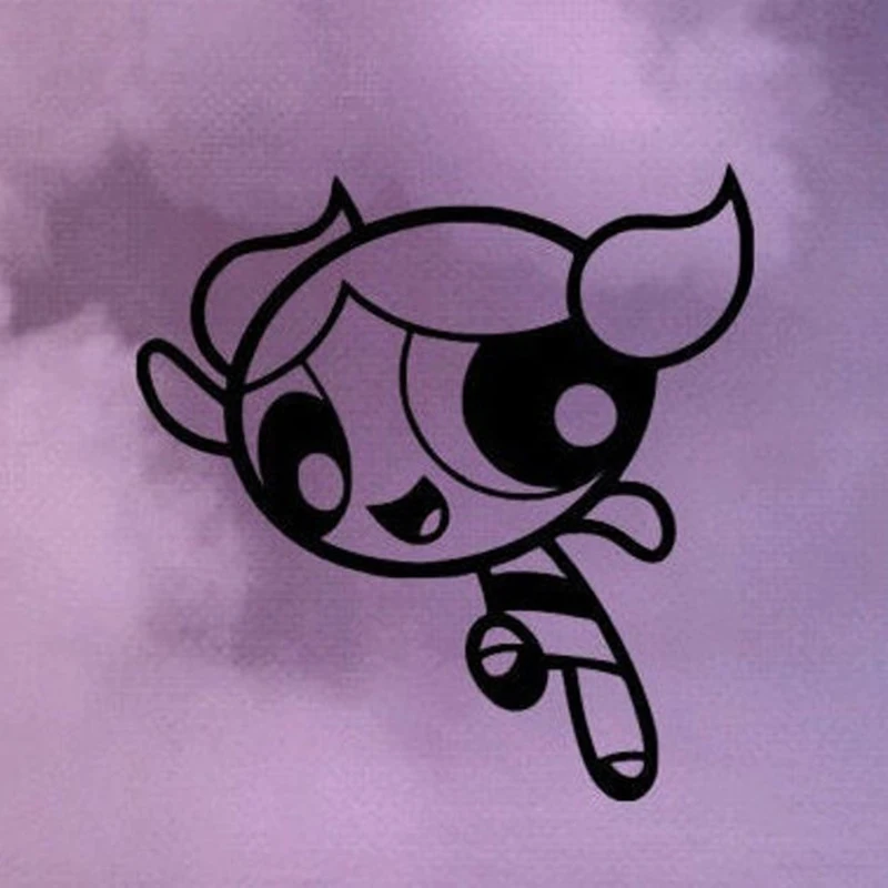 

Black/Sliver Cartoon Character Vinyl Car Body Decals Window Door Decal Funny Top Quality Rainproof Removable S1312