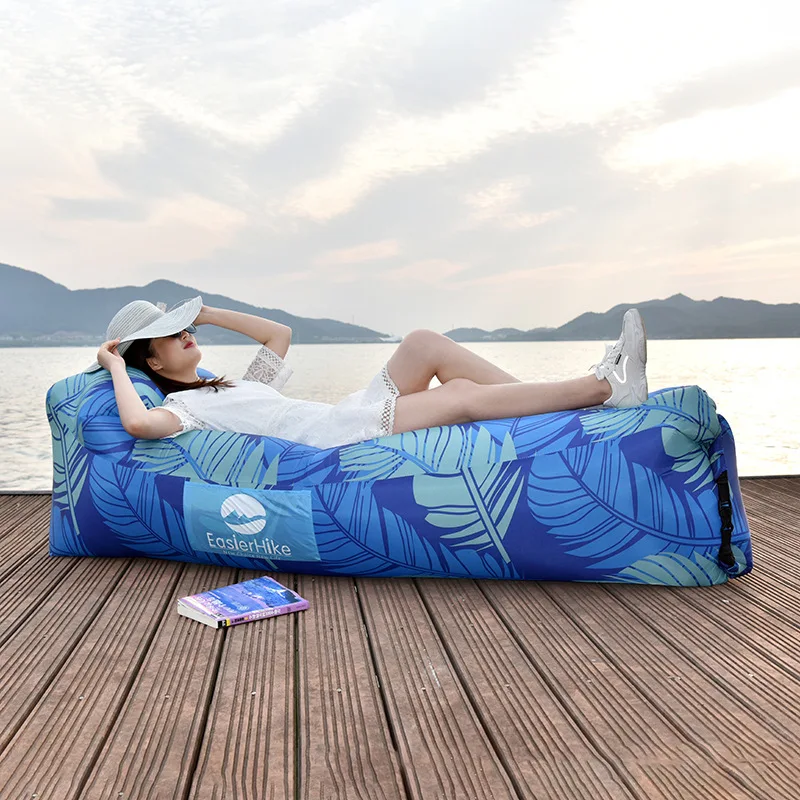 

Hot Folding Inflatable Sofa Portable Lazy Inflatable Sofa Outdoor Air Cushion 180x70x52cm After Filling Camping Air Mat