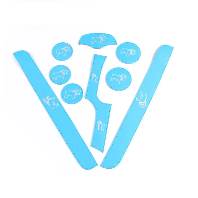 9 шт. автомобильные декоративные коврики с рисунком собак боковая дверь