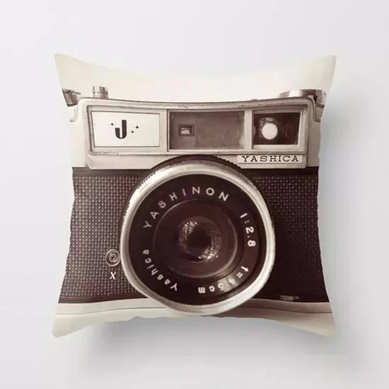 Мягкая подушка с принтом камеры чехол для прогулочной подушки плюшевый офиса