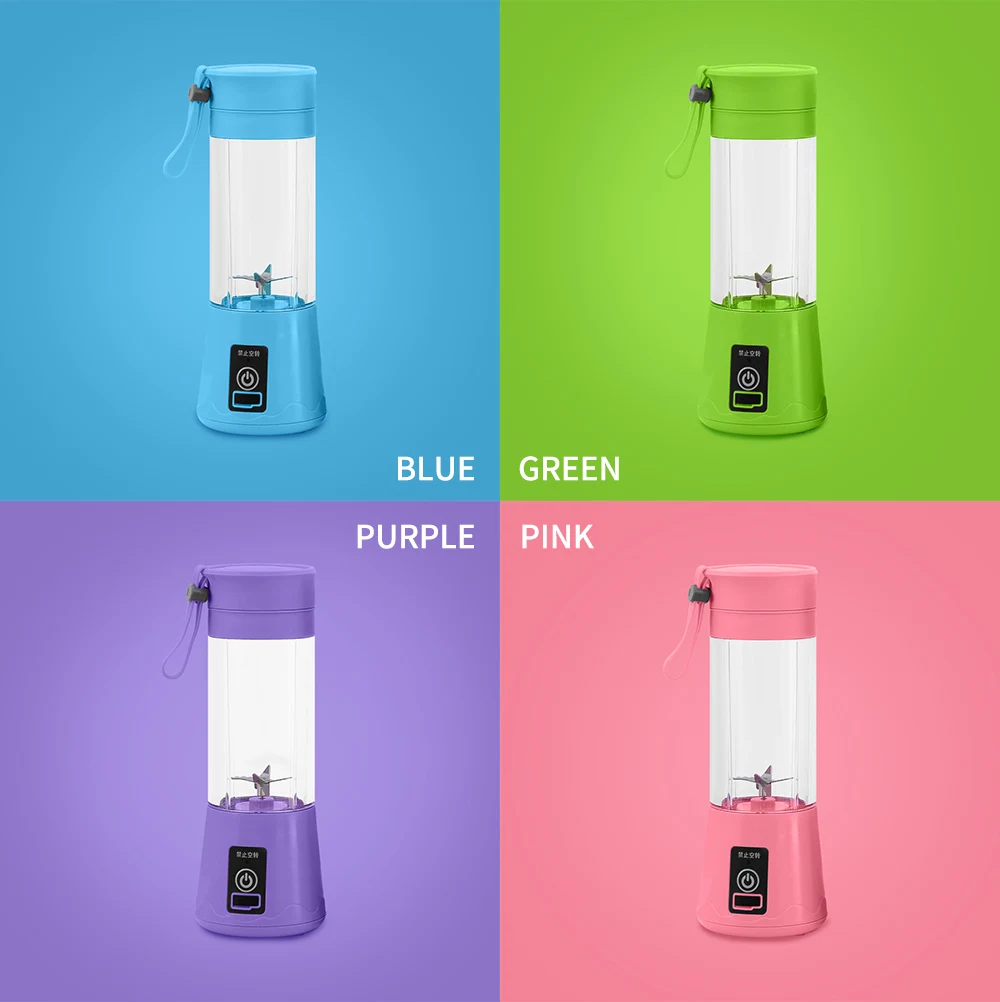 Миксер для смузи блендер 380 мл портативная соковыжималка электрическая с