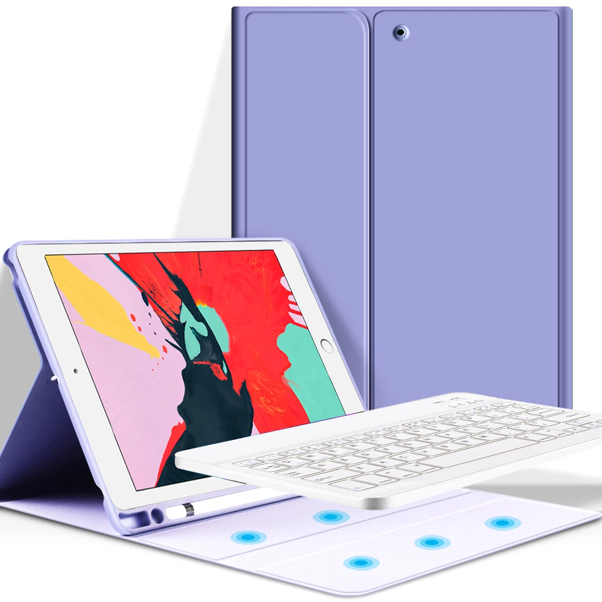 

Чехол RBP для iPad 10,2 дюйма Mini 6 Air 4, съемный чехол с беспроводной Bluetooth клавиатурой, держатель для карандашей для Ipad Pro 11/12.9/9.7, чехол