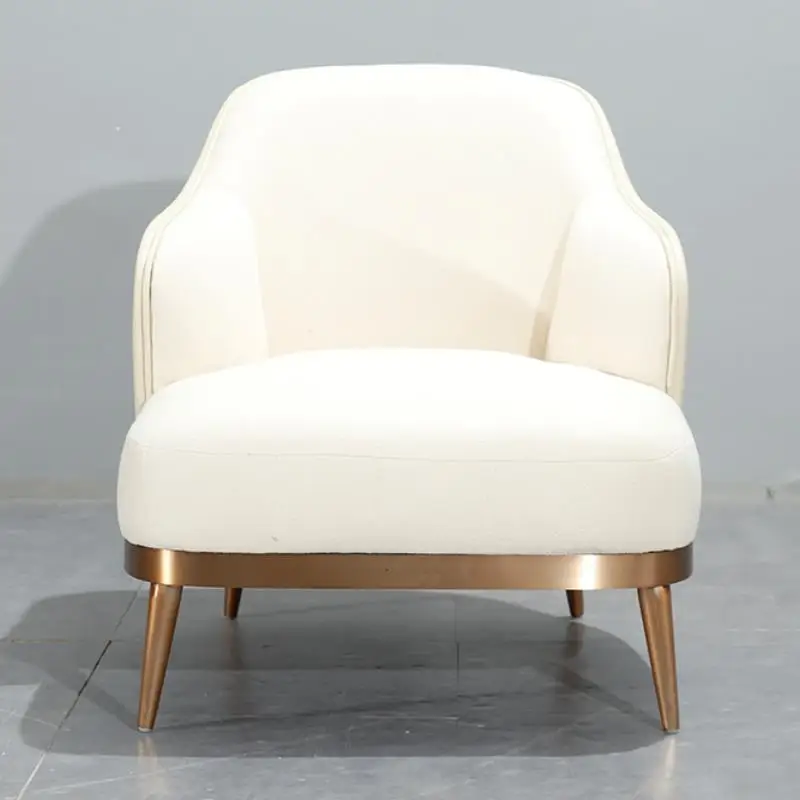 U BEST Золотая основа серый/белый бархатный стул для отдыха лобби современный