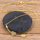 Романтическое ожерелье со стрелой Купидона, ожерелье с кулоном, высокое качество, медный циркон, шарм, подарок для пар, лучшие свадебные украшения для женщин и девочек