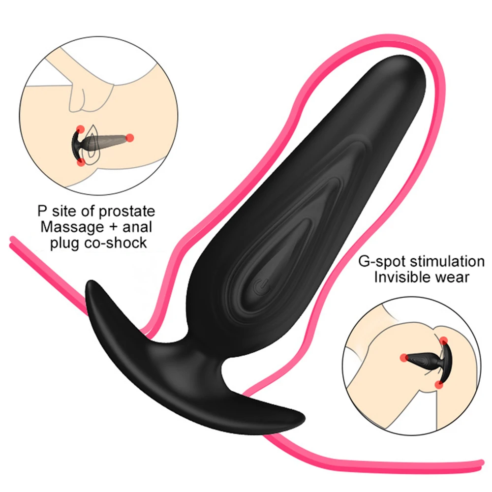 Anal Vibrator Butt Plug Prostate Massager Wireless Remote Control Wearable Dildo Sex Toys for Women Men Adults Gay | Красота и