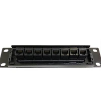 8 port straight through cat6 patch panel rj45 network cable adapter jack ethernet distribution frame