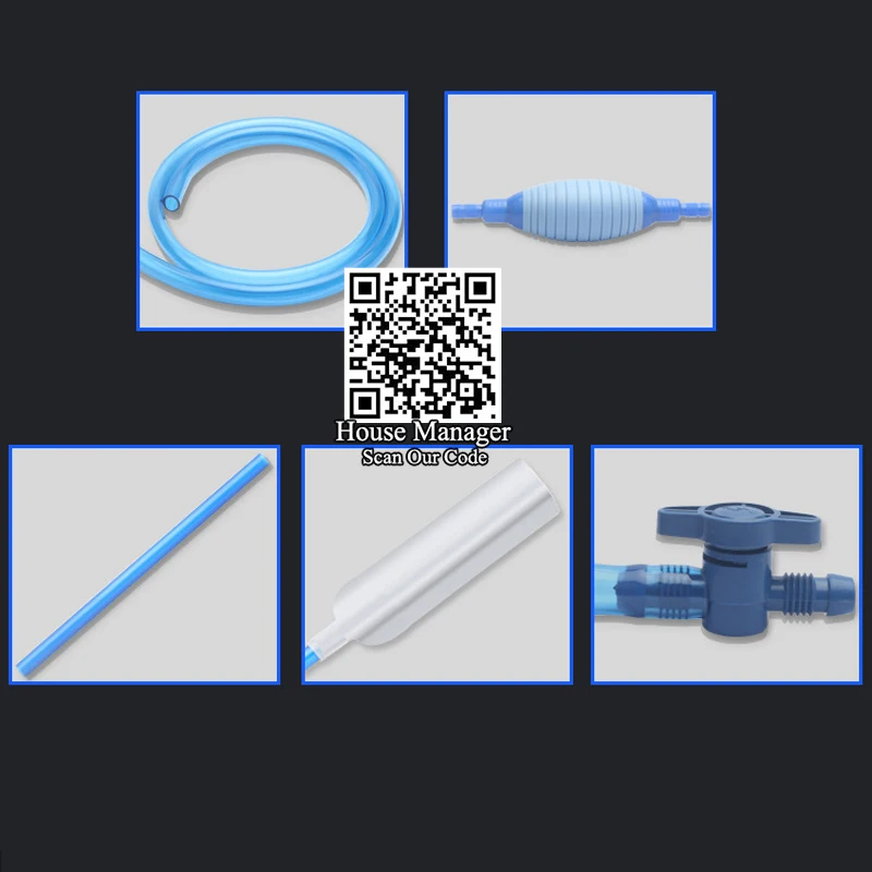 Aquarium Gravel Cleaner Vacuum Handheld Siphon Pump With Filter Nozzle Fish Tank Water Changer Cleaning Accessories | Дом и сад