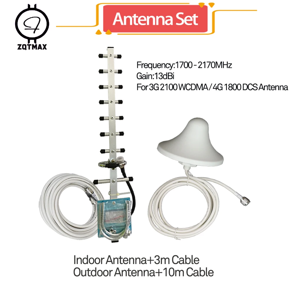 Усилитель сигнала ZQTMAX Yagi omni антенна hbo 1700 21700 МГц dcs wcdma репитер LTE 1800 UMTS 2100