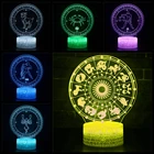 Светодиодный ночсветильник 12 созвездий зодиака гадания креативная USB настольная лампа домашнее украшение 16 цветов Лампа для детской спальни