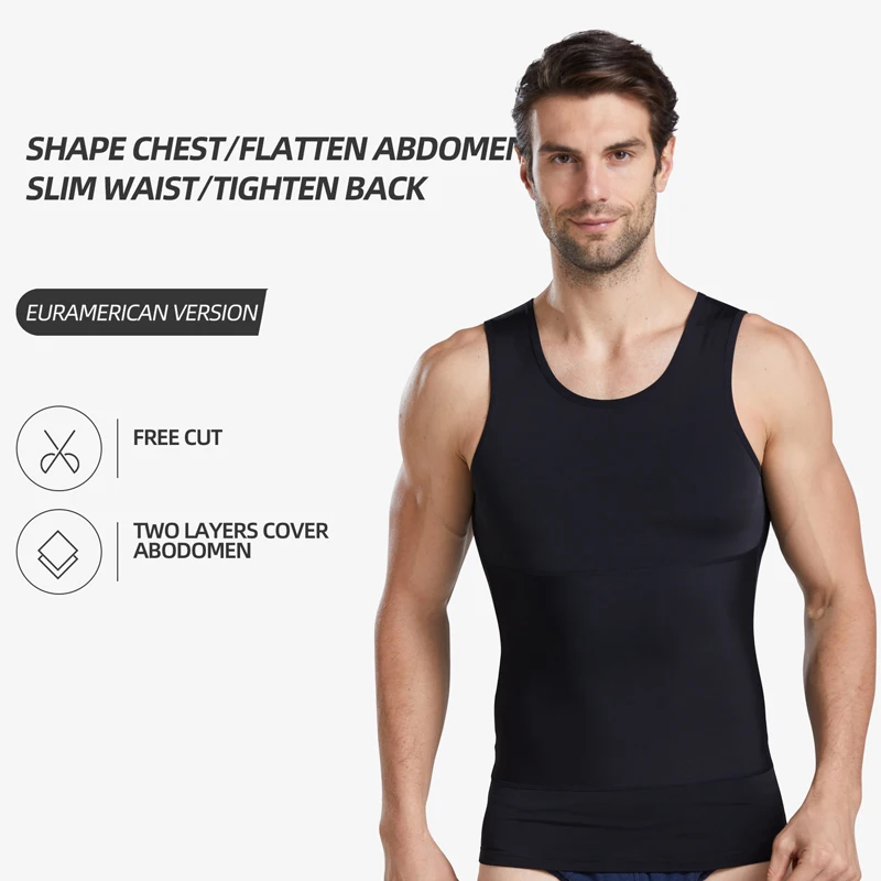

Мужской корсет Бюстье для похудения живота Формирователь тела Жир сжигание жилет живота Талия рубашка с поясом Корректирующее белье Талия ...