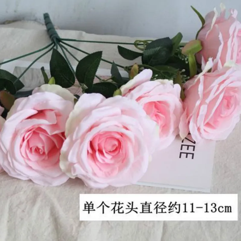 Свадебная искусственная Роза большая крутящаяся роза с 7 головками свадебное