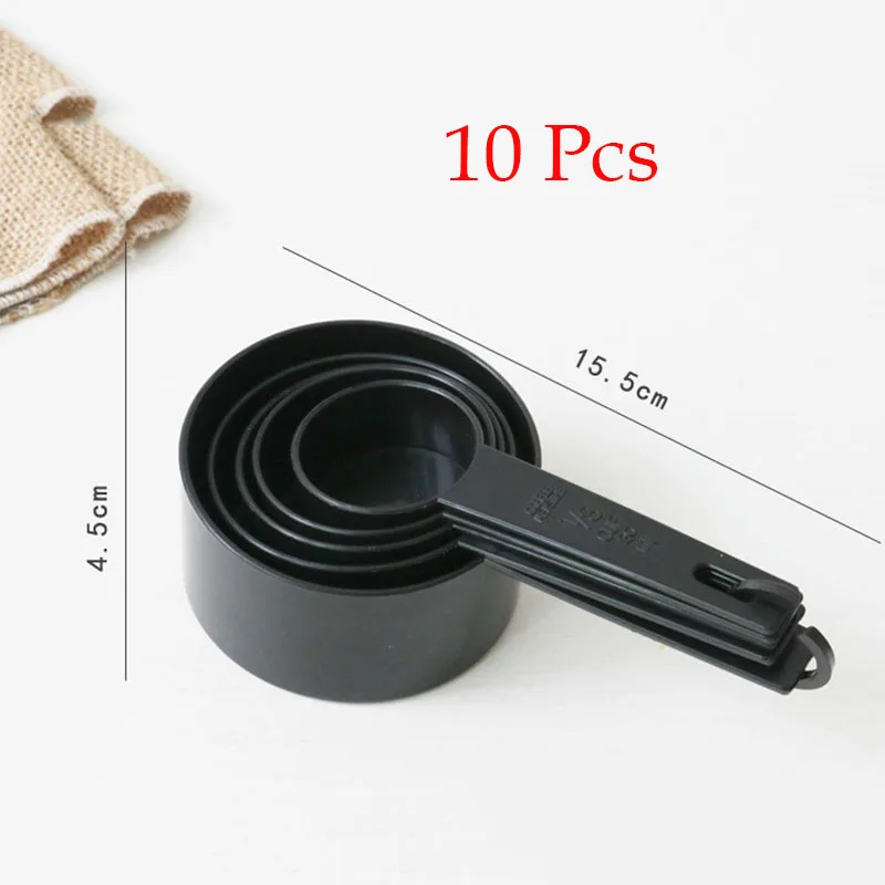 

4/8/10pcs Multi Purpose Spoons Cup Measuring Tools PP Baking Accessories Stainless Steel Plastic Handle Kitchen Gadgets