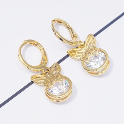 Micro Pave AAA циркониевые Стразы, круглые серьги-кольца для женщин и девушек, подарок, позолоченные серьги, модные ювелирные изделия, сережки