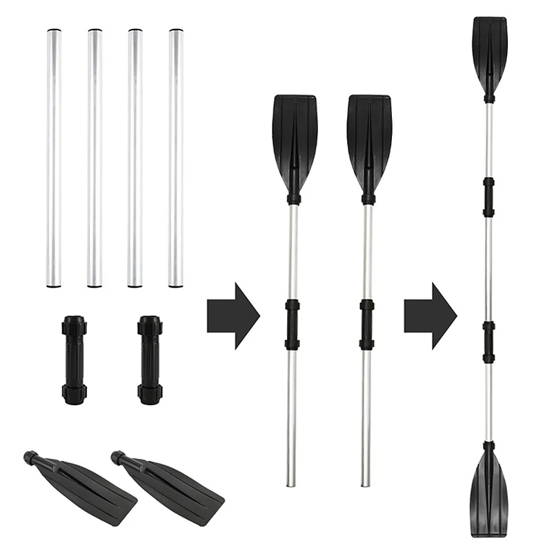 

2Pcs Detachable Assemble Strengthened Aluminium Boat Oars Paddle Long Oar PVC Inflatable Boat Fishing Kayak Accessories
