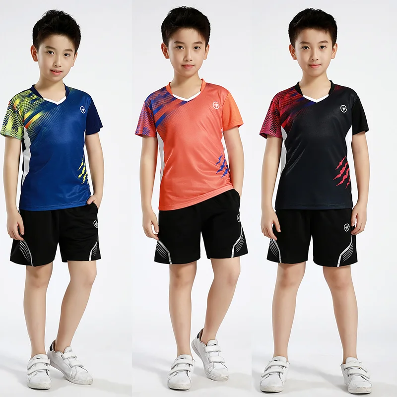 

Новая детская одежда для бадминтона, спортивные комплекты для настольного тенниса, одежда для настольного тенниса, спортивные тренировочные трикотажные изделия для командных игр B121