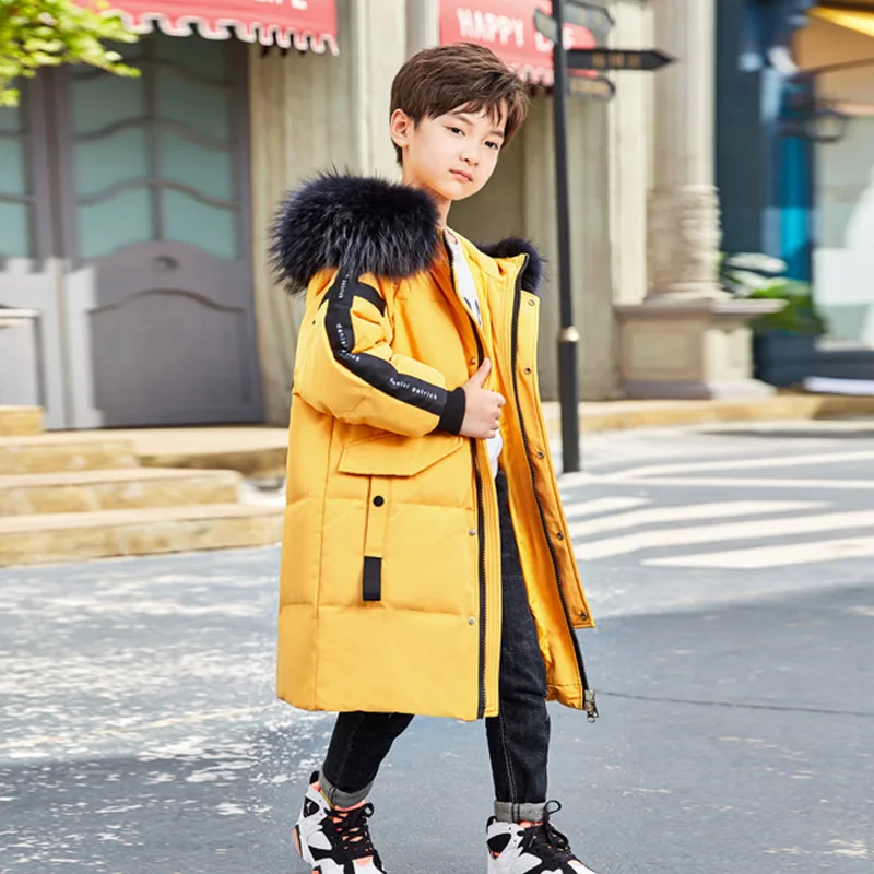детская куртка для девочек зима Зимняя мальчиков и пальто с натуральным мехом