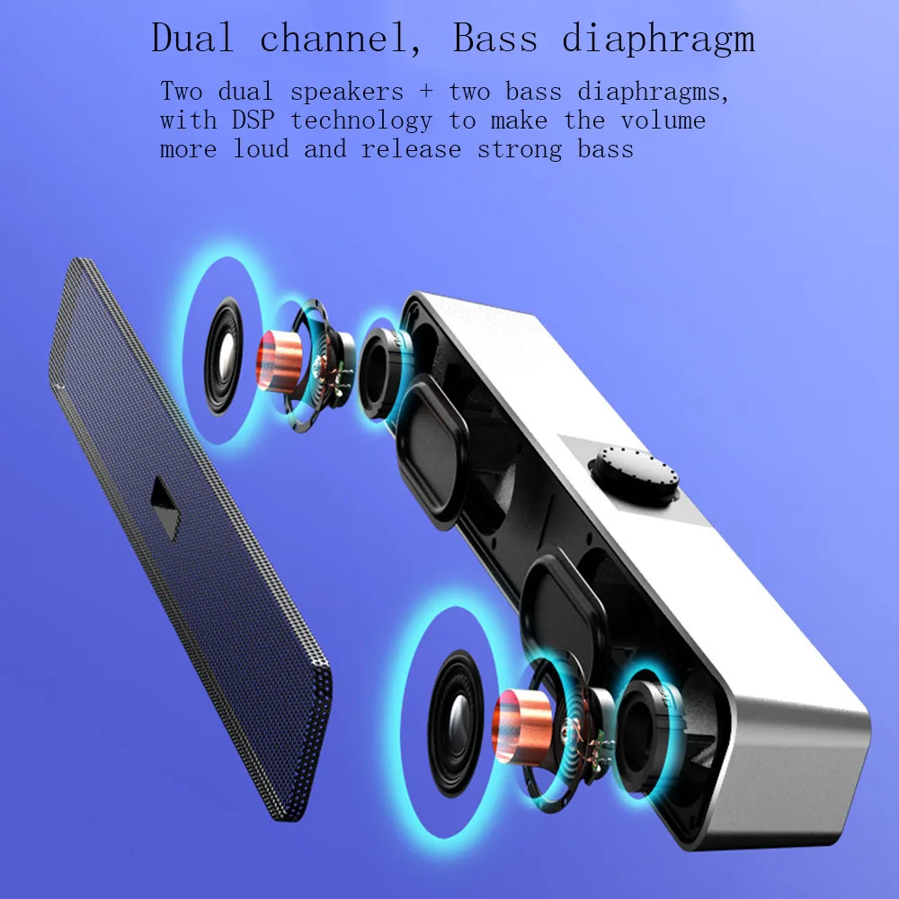 Беспроводной Bluetooth-динамик с USB звуковая панель для ПК динамик стерео сабвуфер