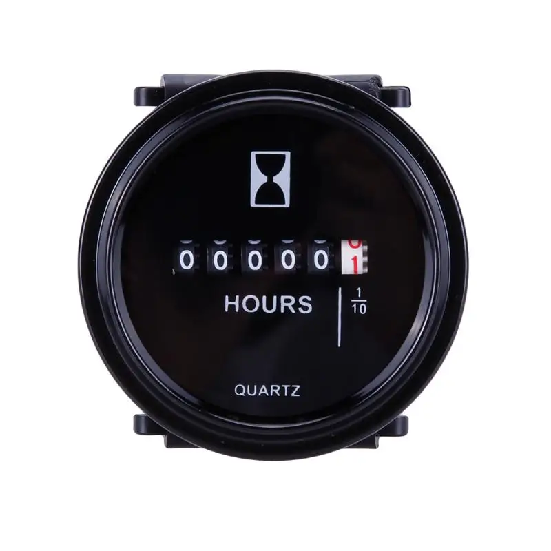 

12/24/36v Digital Hour Meter Counter Quartz Timer Hourmeter Marine Boat Engine 2" Round Waterproof Gauge Car Trucks Mechanical