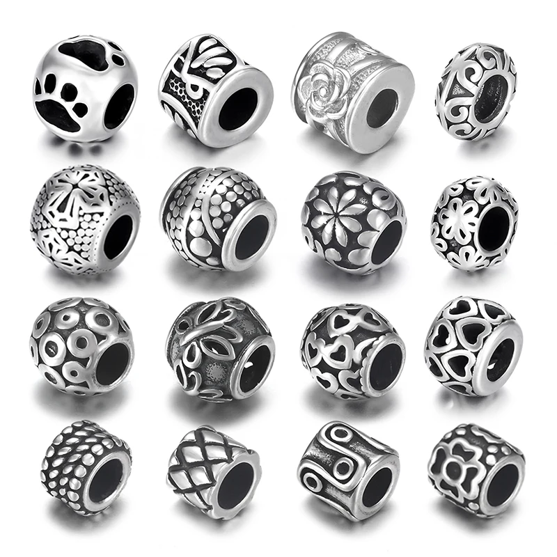 4 шт нержавеющая сталь Paracord ножи шнурки волос бусины в форме двойного конуса