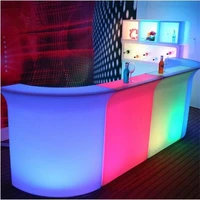 modern commercial lighting color changing rechargeable pe led high cocktail bar tables counter of bar display cabinets
