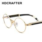 Оправа для очков HDCRAFTER для мужчин и женщин, круглые оптические аксессуары для коррекции зрения при близорукости, с натуральными рожками, в овальной оправе
