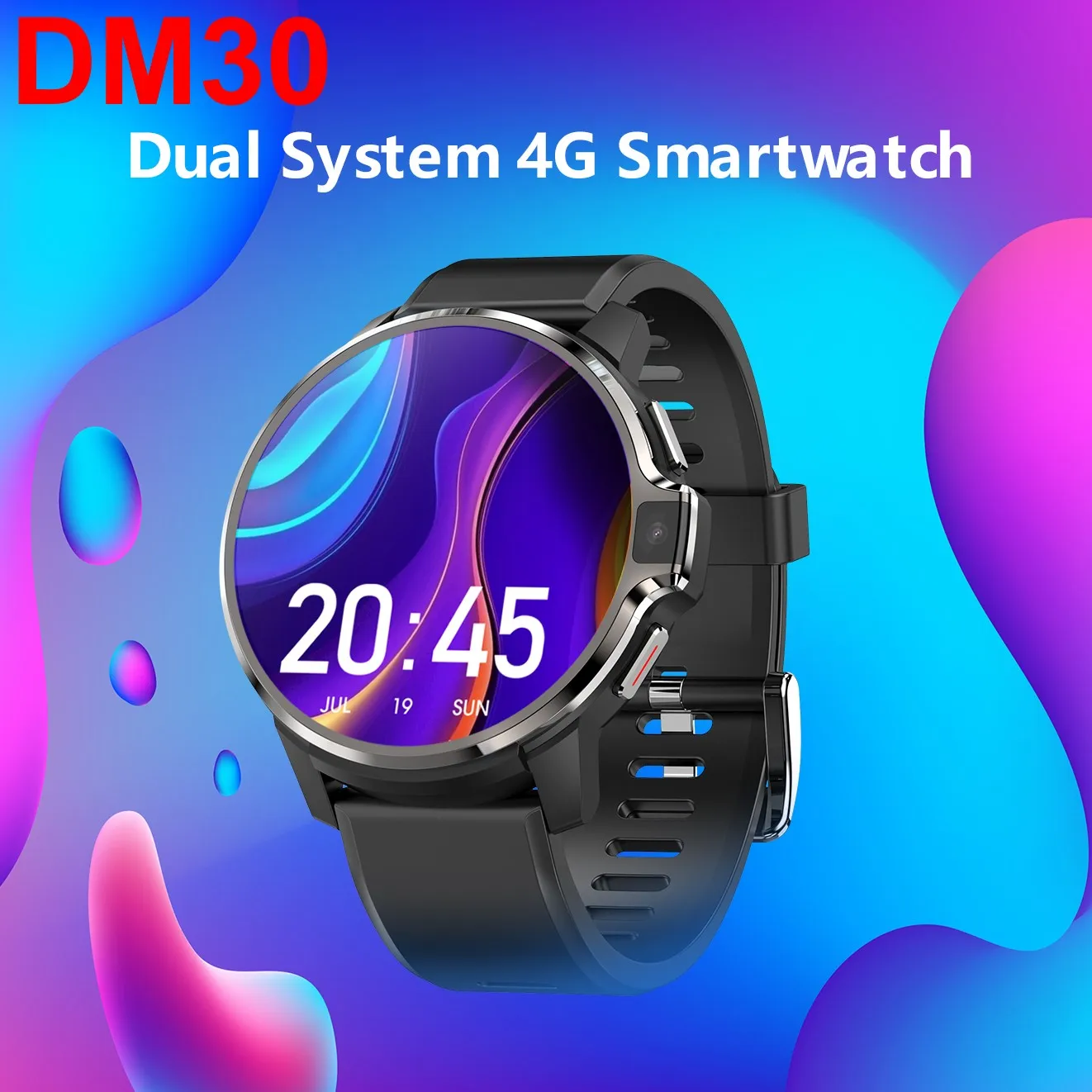 Смарт часы DM30 4G 1 69 дюйма Android 9 4 ГБ/64 ГБ LTE Sim GPS Wi Fi пульсометр|Смарт-часы| |