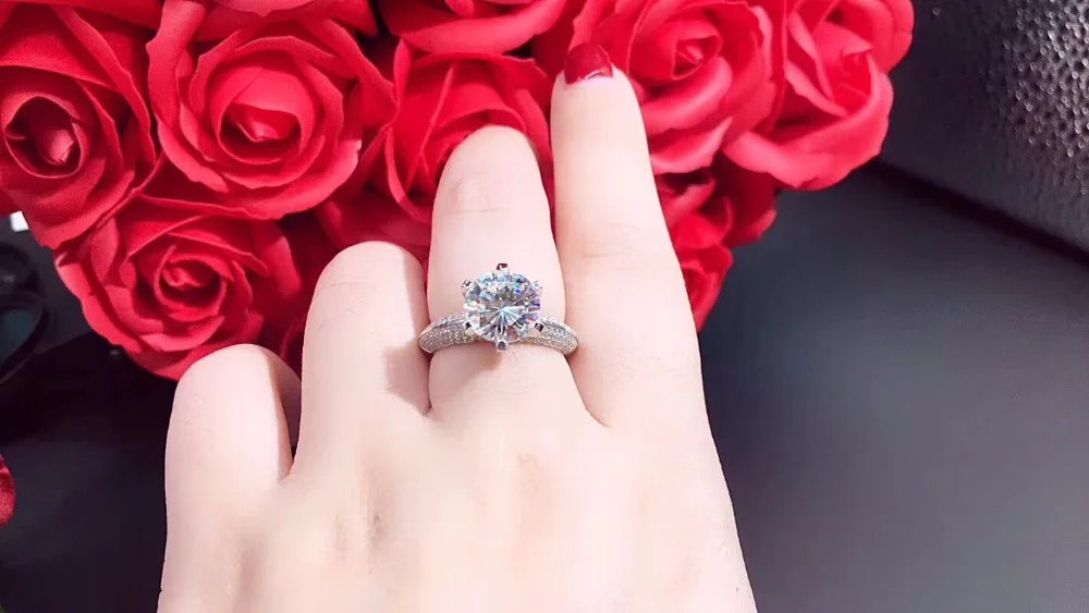 Кольцо женское из серебра 925 пробы с бриллиантами|Кольца| |