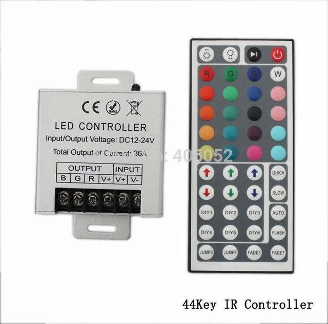 

RGB-контроллер для светодиодных лент, 36 а, 432 Вт, 44 клавиши