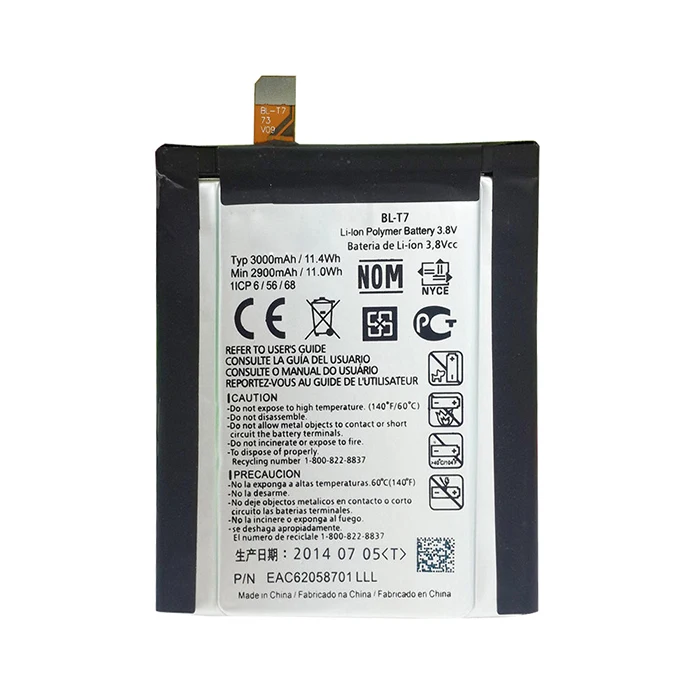 

Новый резервный аккумулятор 3000 мАч для LG D802 Optimus G2 P693 VS9801 BL-T7 умный оригинальный аккумулятор
