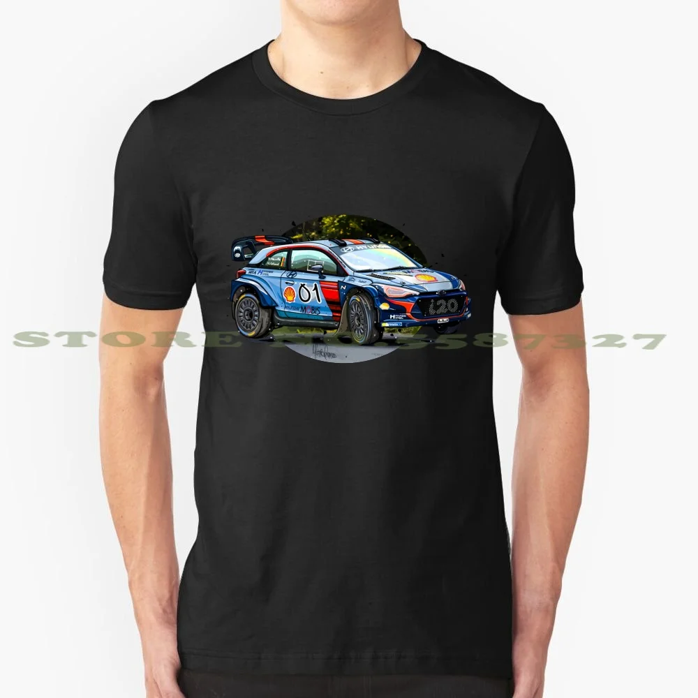 

Футболка для мужчин и женщин Тьерри нейвилл Hyundai i20 WRC, черно-белая