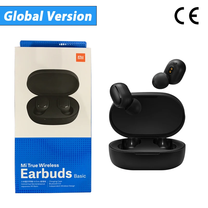 Новинка Xiaomi Redmi Airdots TWS Bluetooth наушники стерео бас Bluetooth 5,0 наушники с микрофоном громкой связи Наушники с управлением AI - Цвет: Global Redmi Airdots
