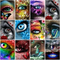 5d diy diamond painting colored eye scenery diamond embroidery handcraft cross stitch full square round drill resin home decor