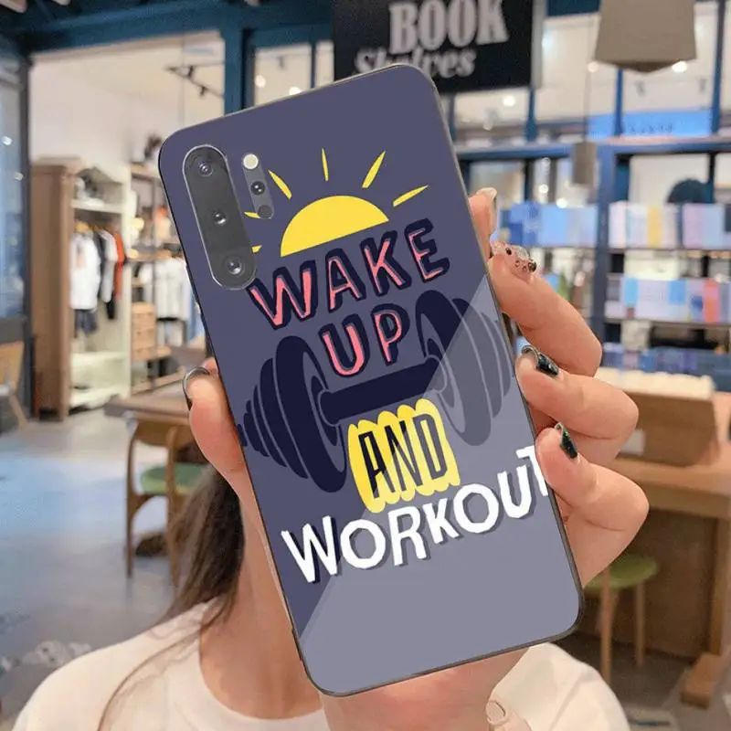keep calm and crossfit on Newly Arrived Black Cell Phone Case For Samsung Note 7 8 9 10 pro Galaxy J7 J8 J6 Plus 2018 Prime | Мобильные
