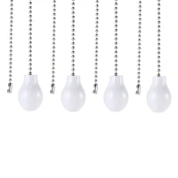 uxcell wooden pendant 12 inch silver tone pull chain for lighting fans white 4 pcs