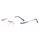 Цветные прямоугольные металлические очки с памятью для мужчин и женщин, очки без оправы по рецепту для близорукости и чтения, оправа без оправы
